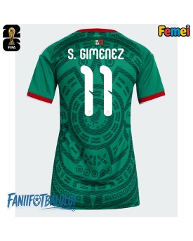Mexic Santiago Gimenez #11 Echipament de Fotbal Replică Mondial 2026 Femei Acasa